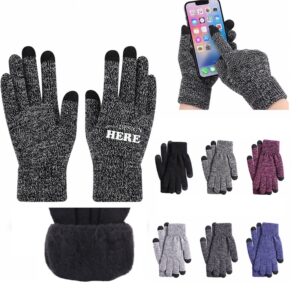 SMPSH315_L SMPSH315 Fleeced-Lined Knit Touchscreen Gloves