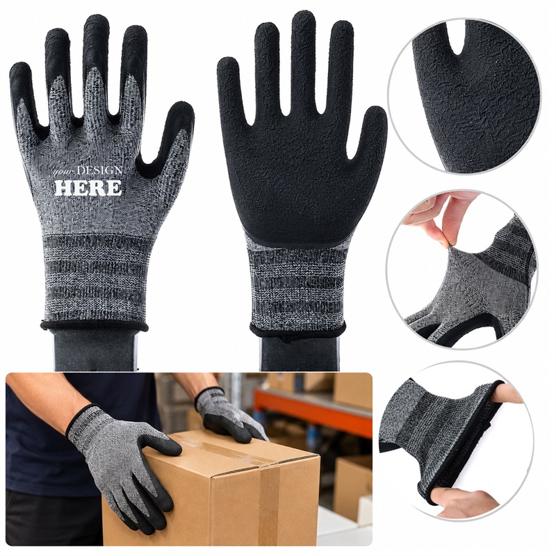 SMPSH322_L SMPSH322 Crinkle Latex-coated Work Gloves