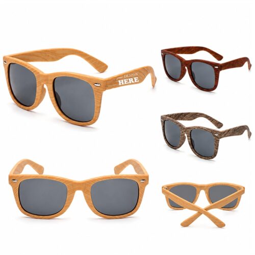 SMPSH324 Wood-Grain Sunglasses