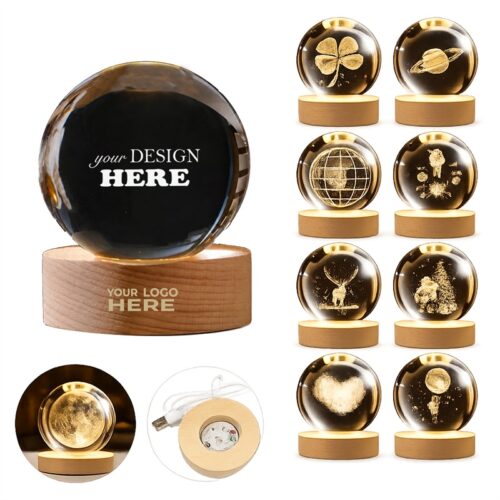 SMPSH329_L SMPSH329 View with Logo Download 3D Laser-engraved Crystal Ball LED Night Light