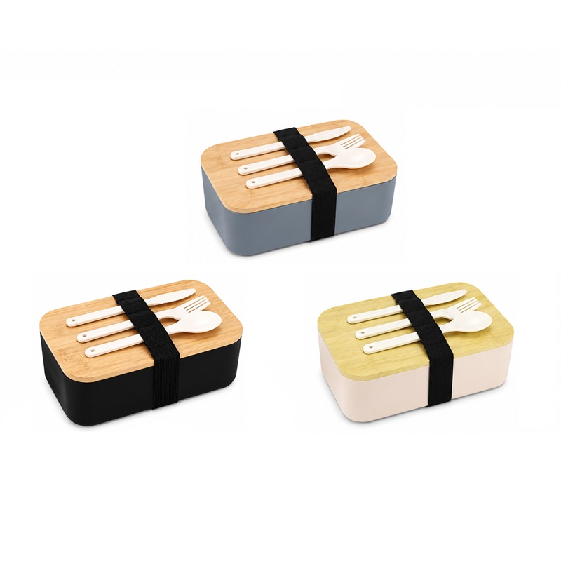 SMPSH336_B SMPSH336 Lunch Box w/ Bamboo Lid