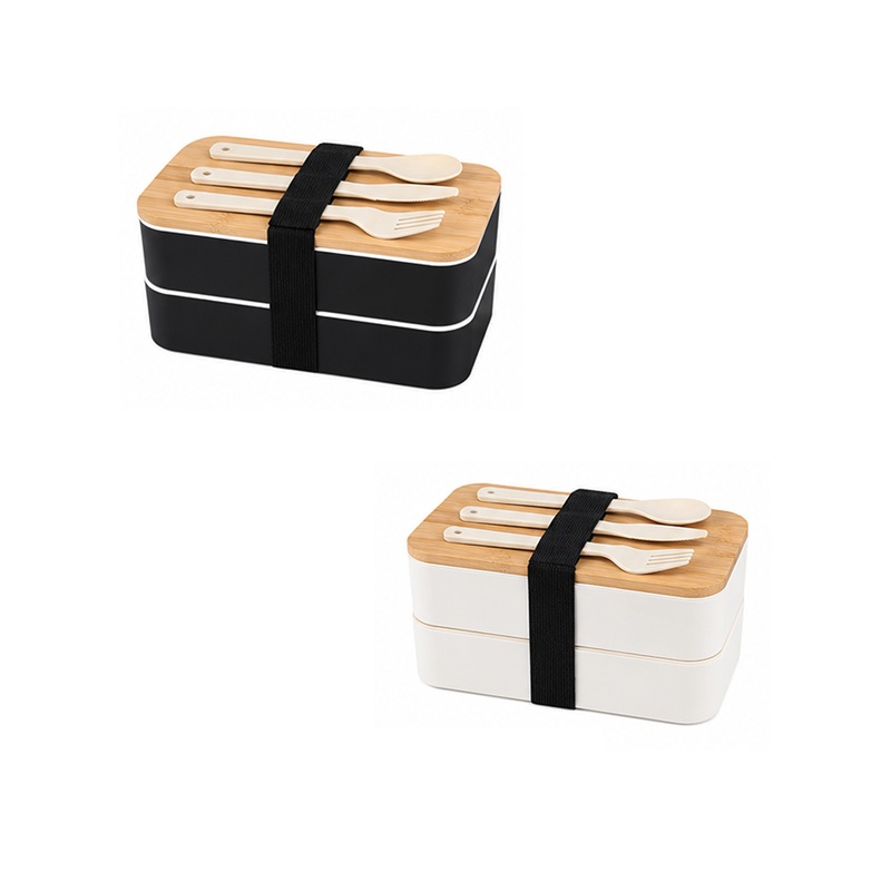 SMPSH337 2-Tier Lunch Box with Bamboo Lid