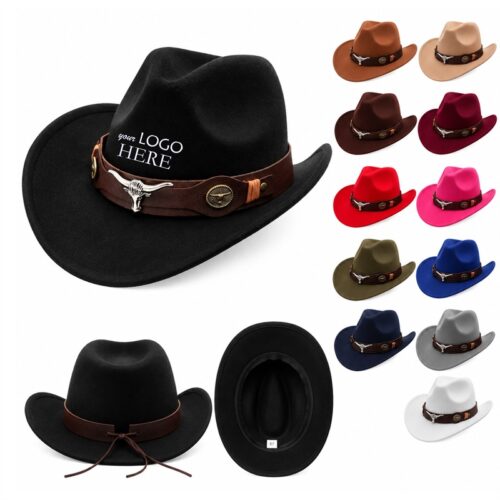 SMPSH353 Felt Cowboy Hat with Decorative Band