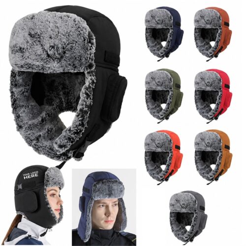SMPSH364 Faux Fur-Lined Trapper Hat