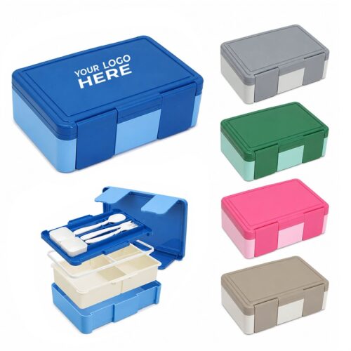 SMPSH369 49 oz Bento Lunch Box with Utensil Tray