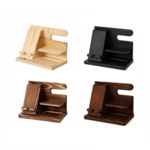 SMPSH375 Wood Valet Stand Desk Organizer
