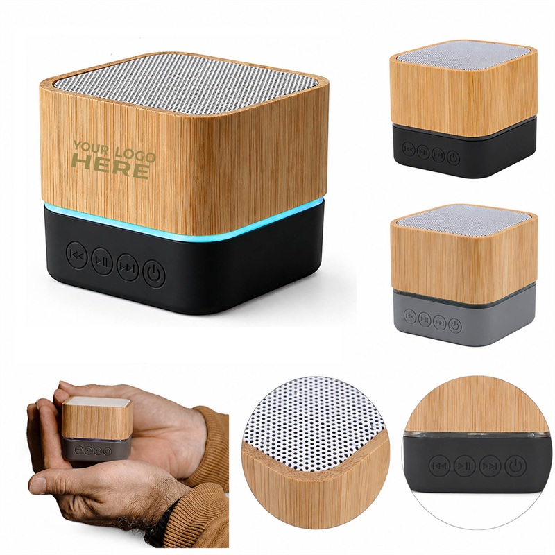 SMPSH384_L SMPSH384 Bamboo Wireless Speaker