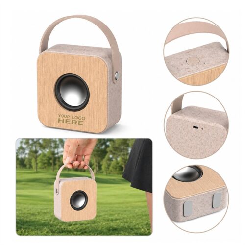SMPSH389 Bamboo Wheat Straw Wireless Speaker