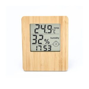 SMPSH392 Bamboo Digital Thermometer Hygrometer
